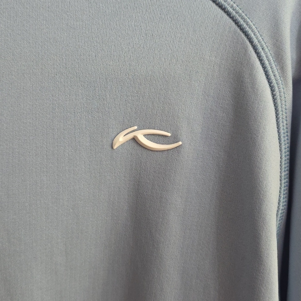 KJUS Keano Half-Zip Blue Fog Golf Mid Layer SPF Protector Men's Size Medium - Picture 11 of 14